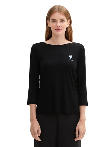 Tom Tailor Longsleeve in Schwarz