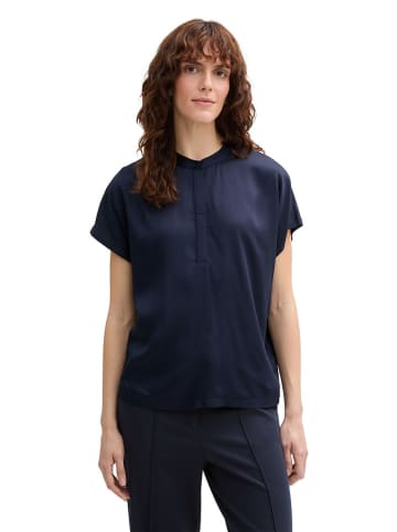 Tom Tailor Bluse in Dunkelblau