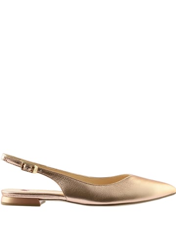 Högl Leren slingballerina's "Mona" goudkleurig