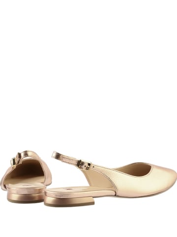 Högl Leren slingballerina's "Mona" goudkleurig