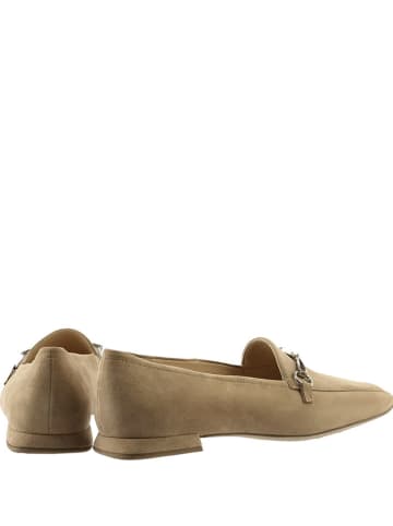 Högl Skórzane mokasyny "Vera" w kolorze szarobrązowym