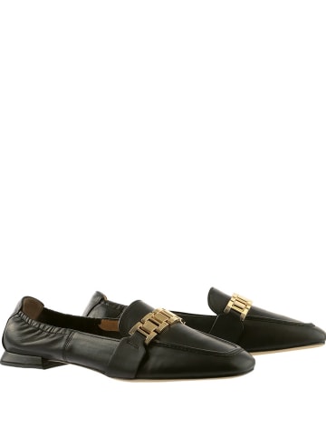Högl Skórzane slippersy "Madeleine" w kolorze czarnym