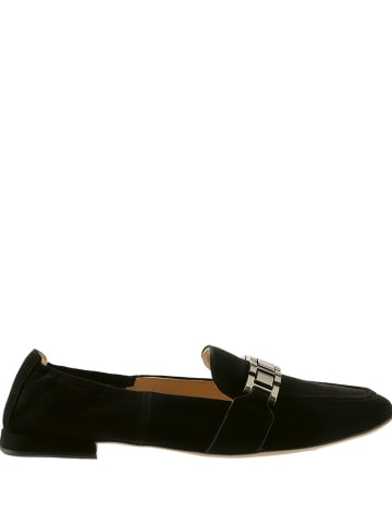 Högl Skórzane slippersy "Madeleine" w kolorze czarnym