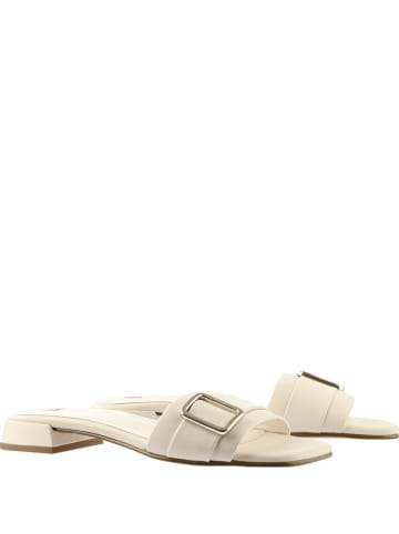 Högl Leder-Pantoletten "Eila" in Creme