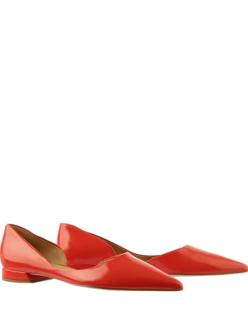Högl Leren ballerina's "Vivien" koraalrood