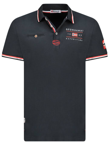 Geographical Norway Poloshirt "Konbustyble" in Schwarz