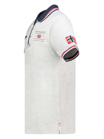 Geographical Norway Koszulka polo "Konbustyble" w kolorze szarym