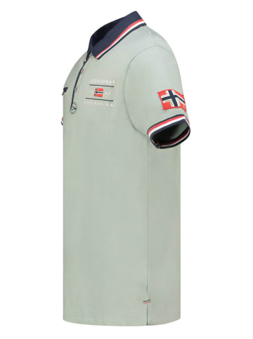 Geographical Norway Koszulka polo "Konbustyble" w kolorze zielonym