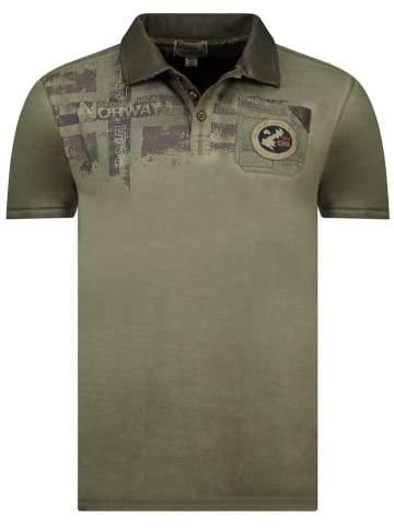 Geographical Norway Koszulka polo "Kimac" w kolorze khaki