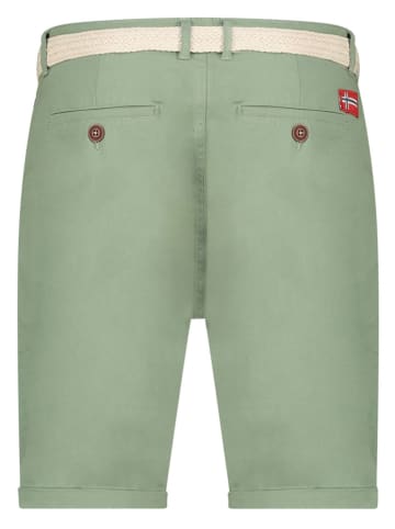 Geographical Norway Bermudy "Plageo" w kolorze zielonym
