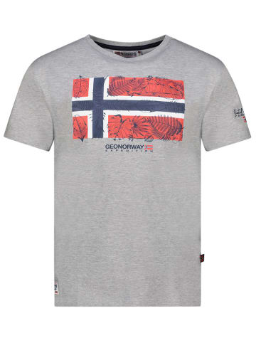 Geographical Norway Koszulka "Jpalm" w kolorze szarym