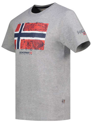 Geographical Norway Koszulka "Jpalm" w kolorze szarym