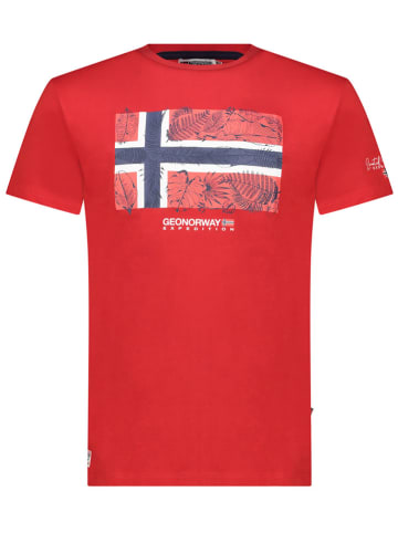 Geographical Norway Koszulka "Jpalm" w kolorze czerwonym