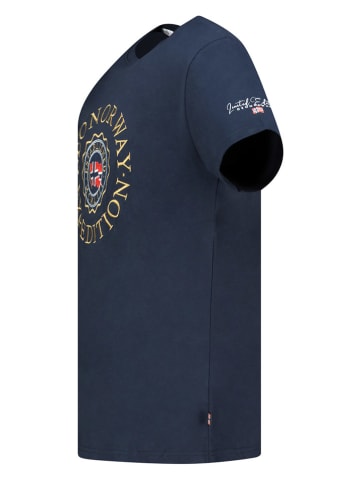 Geographical Norway Koszulka "Joe" w kolorze granatowym