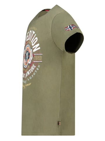 Geographical Norway Koszulka "Jaldemar" w kolorze khaki