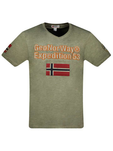 Geographical Norway Koszulka "Jimdo" w kolorze khaki