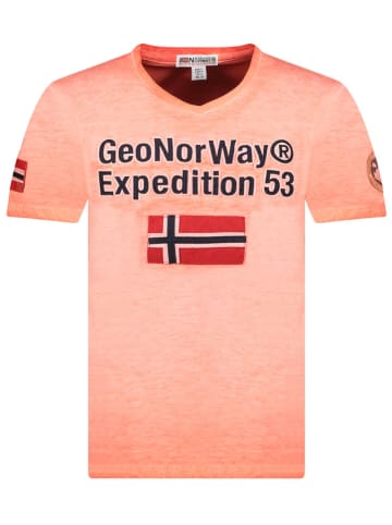 Geographical Norway Koszulka "Jimdo" w kolorze pomarańczowym