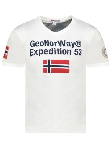 Geographical Norway Koszulka "Jimdo" w kolorze białym