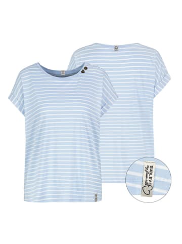 Sublevel Shirt in Hellblau/ Weiß