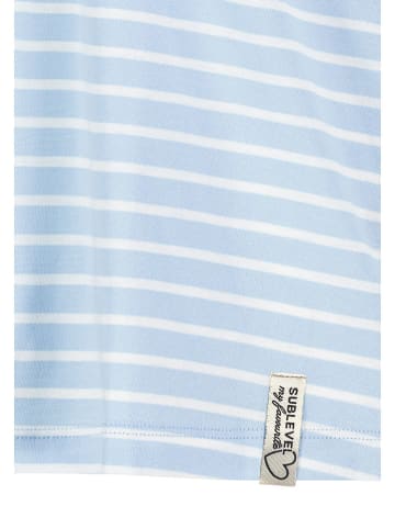 Sublevel Shirt in Hellblau/ Weiß