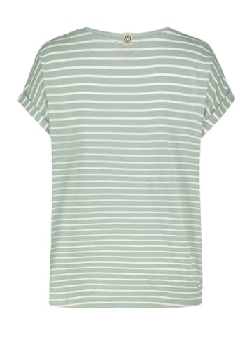 Sublevel Koszulka w kolorze zielono-białym