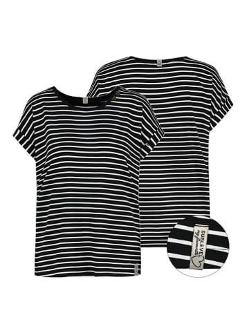 Sublevel Shirt in Schwarz/ Weiß