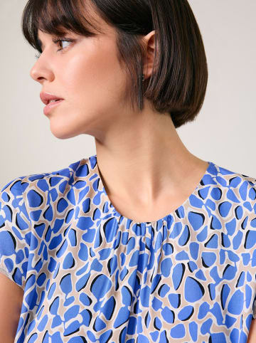 TAIFUN Bluse in Blau/ Beige