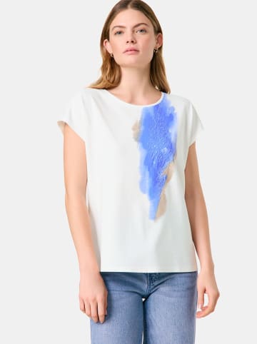 TAIFUN Shirt in Weiß/ Blau