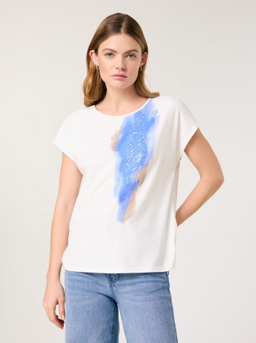 TAIFUN Shirt in Weiß/ Blau