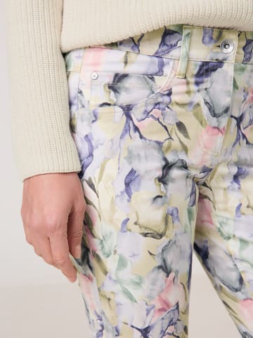 EDITION Dżinsy - Skinny fit - w kolorze kremowym ze wzorem