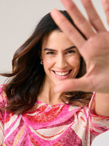 Gerry Weber Shirt in Creme/ Pink/ Lila