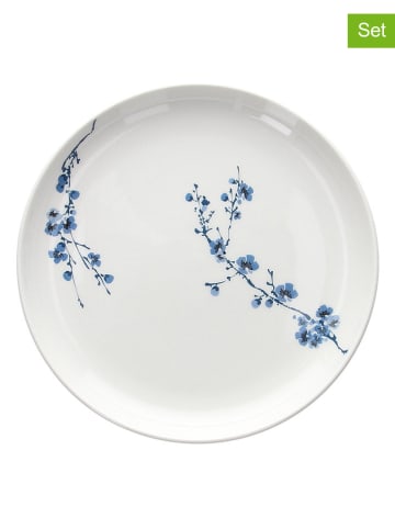 Tognana 6er-Set: Dessertteller in Weiß/ Blau - Ø 19 cm