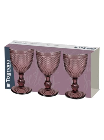 Tognana 3er-Set: Gläser "Diamante" in Rosa - 280 ml