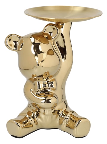 Tognana Dekotablett "Bear" in Gold - (H)21 x Ø 18 cm
