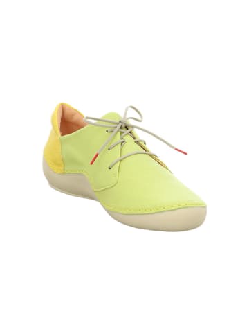 Think! Leder-Schnürschuhe in Gelb/ Grün