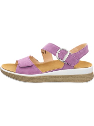 Think! Leren sleehaksandalen paars