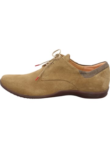 Think! Leren veterschoenen lichtbruin