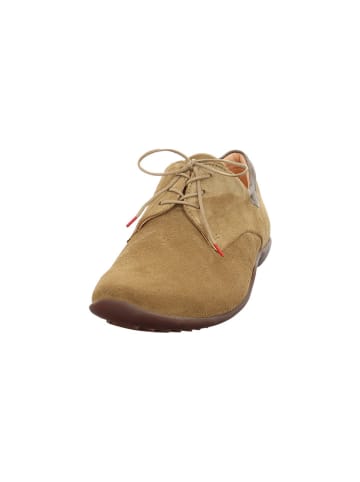 Think! Leren veterschoenen lichtbruin