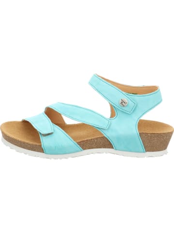 Think! Leren sandalen turquoise