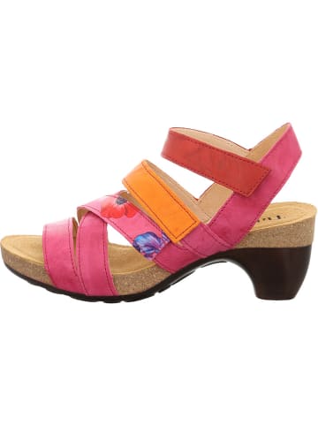 Think! Leren haksandalen roze/oranje