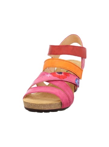 Think! Leren haksandalen roze/oranje