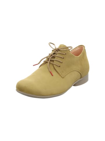 Think! Leder-Schnürschuhe in Khaki