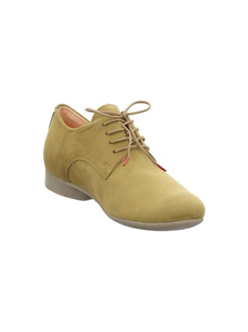 Think! Leder-Schnürschuhe in Khaki