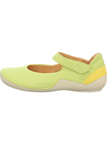 Think! Leder-Spangenballerinas in Gelb
