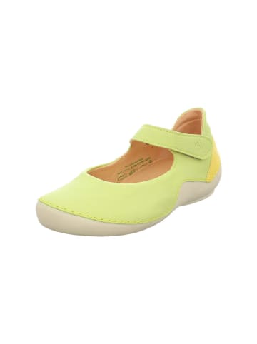 Think! Leder-Spangenballerinas in Gelb
