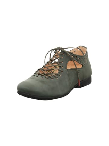 Think! Leren veterschoenen groen