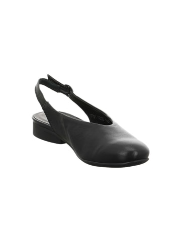 Think! Leder-Slingballerinas in Schwarz