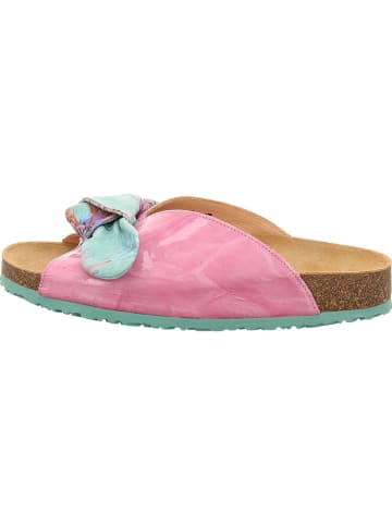 Think! Leder-Pantoletten in Rosa