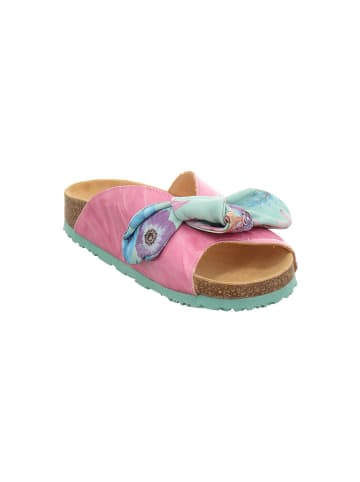 Think! Leder-Pantoletten in Rosa