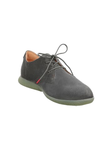 Think! Leren veterschoenen antraciet